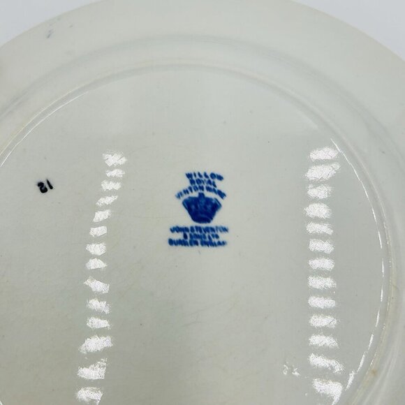 John Steventon & Sons Burslem England Willow Royal Venton Ware 10" Dinner Plate - Picture 6 of 6